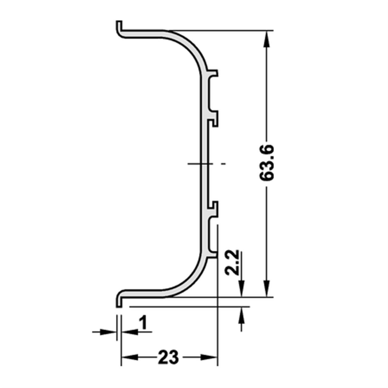 Poza Maner Profil tip maner C, aluminiu - 126.36.9x0 [2]