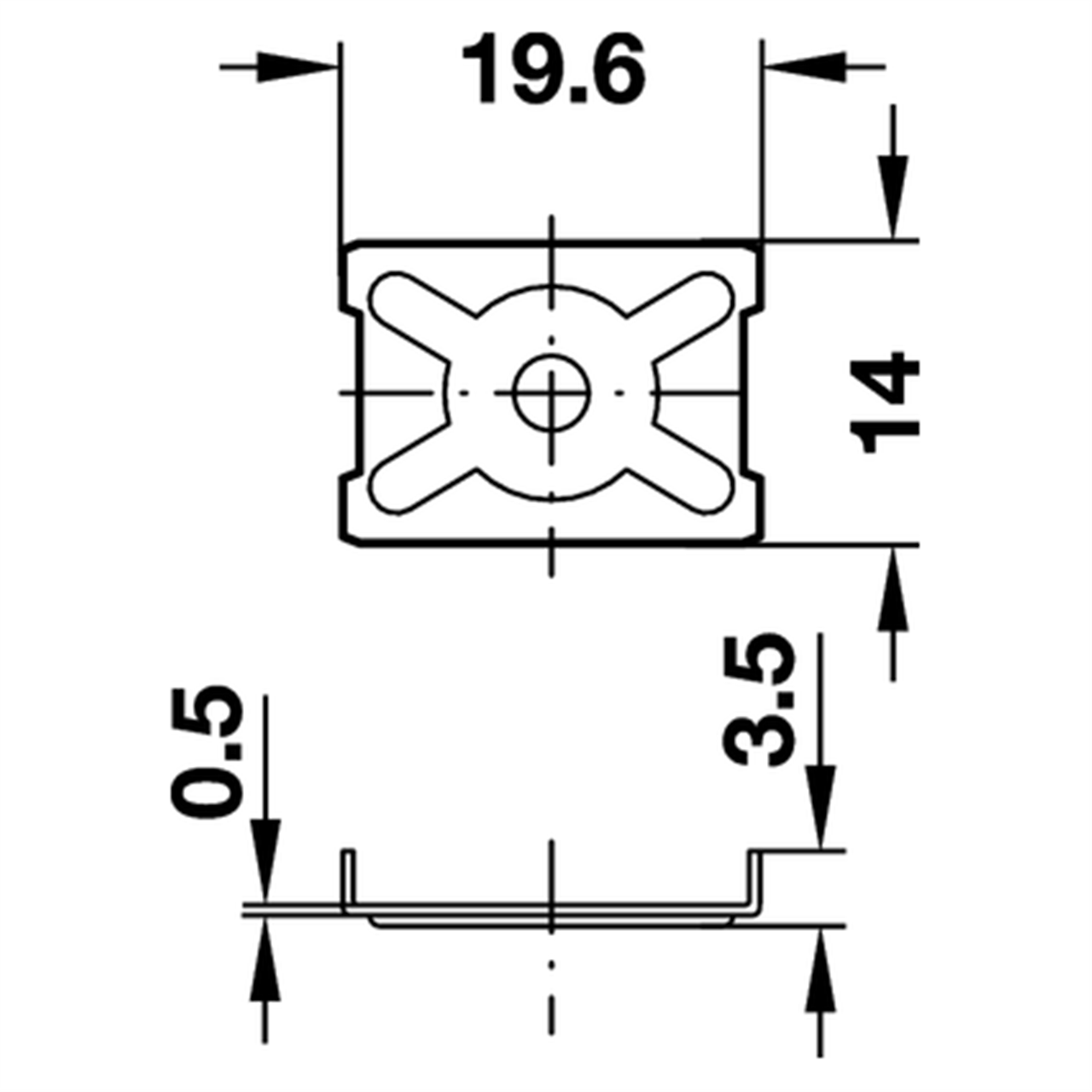 Poza Colier fixare perete posterior PFL, otel, galvanizat - 260.01.900 [2]