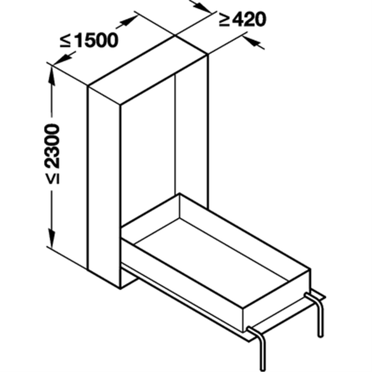 Poza Pat rabatabil, mecanism, 100kg - 271.95.203 [4]