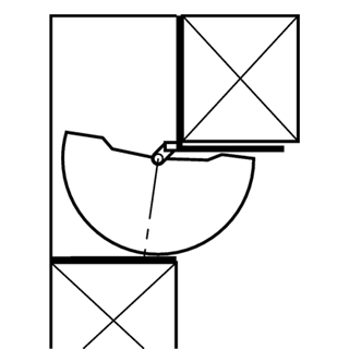 Poza Taler, set feronerie rotativa semirotunda - 542.52.203 [1]