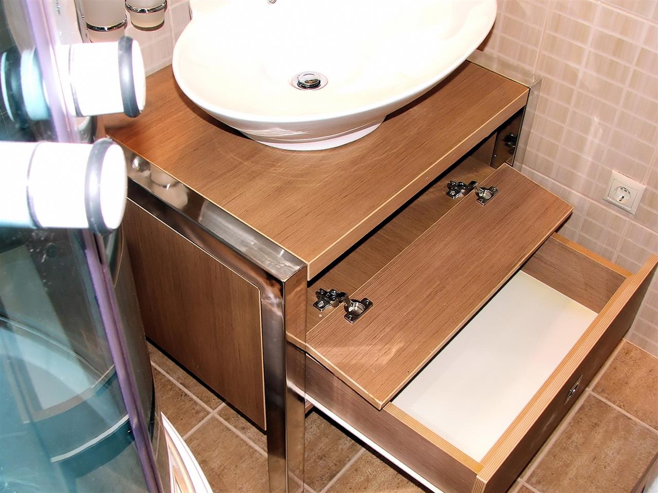 Poza Baie usi batante, sertare, pal, fino bronz, inox - cba060512 [2]