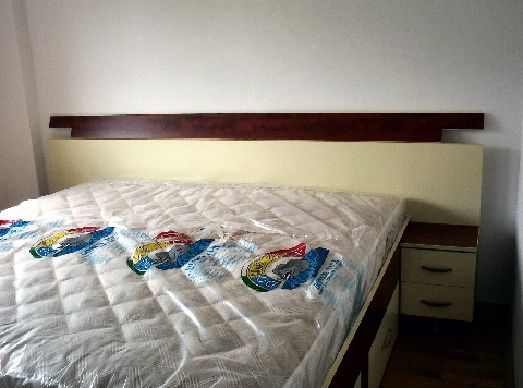 Poza pat inalt + dulap usi glisante, pal, oglinda, calvados sienna, vanilie - cdr030515 [1]