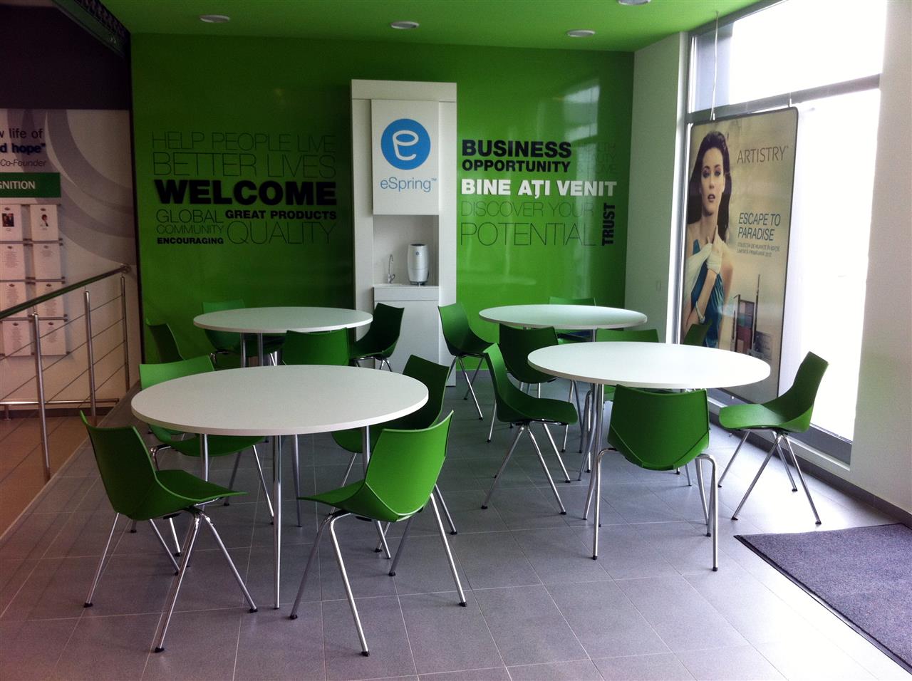 Poza info desk + casierii + expunere, pal, hpl, geam, alb, antracit - mal120312 [8]