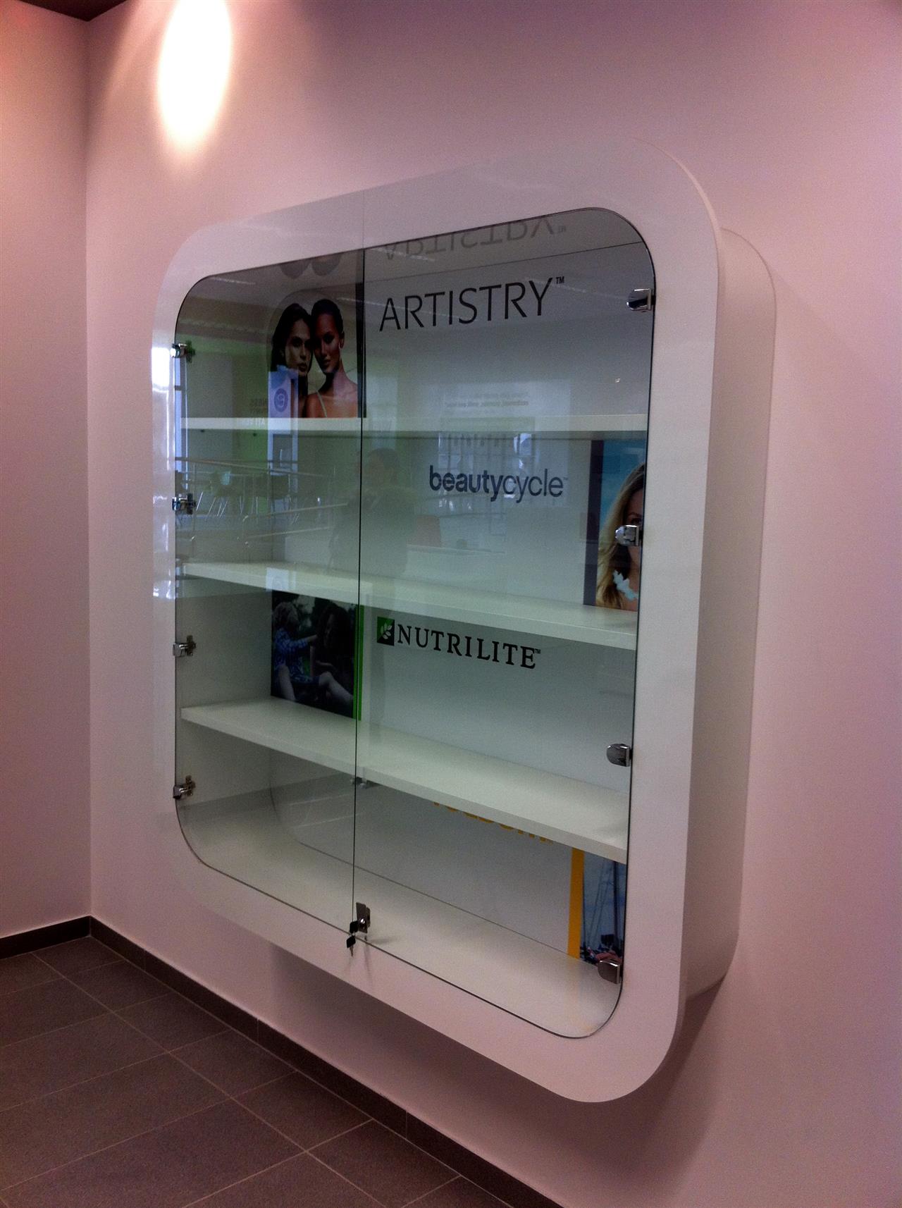 Poza info desk + casierii + expunere, pal, hpl, geam, alb, antracit - mal120312 [11]