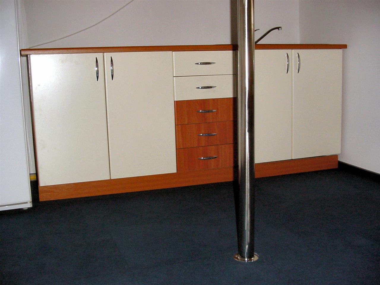 Poza Oficiu liniar, pal, blat, postforming, cires, vanilie, inox - oof030207 [3]